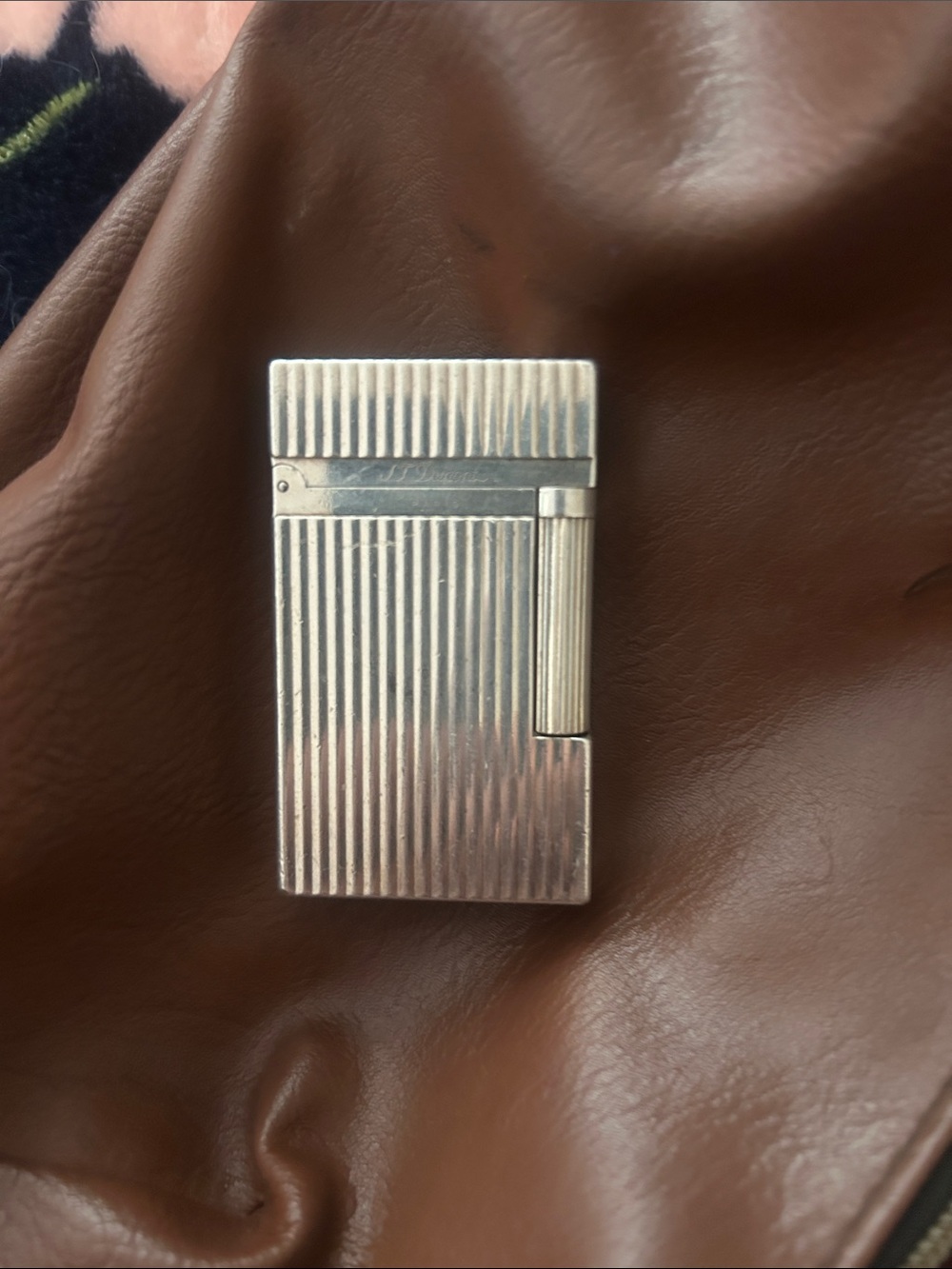 Silver Ribbed Money Clip Style Accessory - Men's Silver Finish